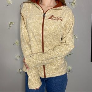 Tan Harley Davidson Zip Up Fleece